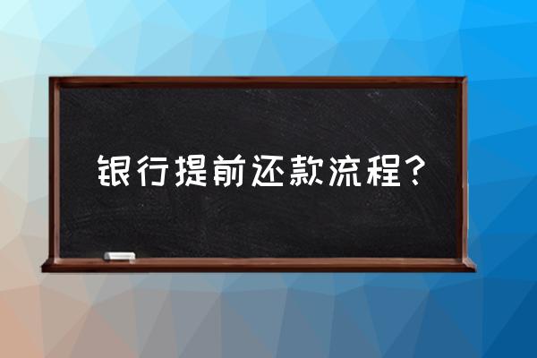 晋中银行怎么样提前还款 银行提前还款流程？