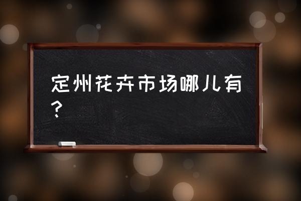 定州哪里批发盆栽花卉的 定州花卉市场哪儿有？