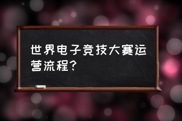 电竞运营管理是做什么的 世界电子竞技大赛运营流程？