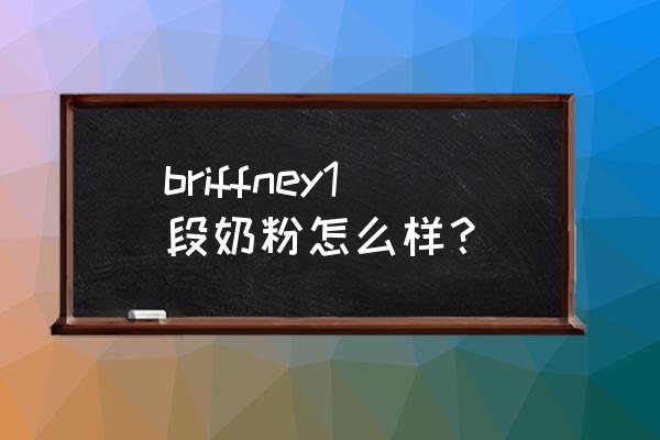 进口一段奶粉哪个牌子好 briffney1段奶粉怎么样？