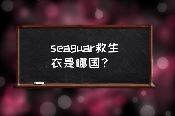 进口水域救援装备有哪些品牌 seaguar救生衣是哪国？