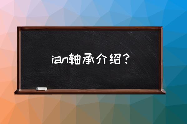 ina进口502轴承多少钱 ian轴承介绍？