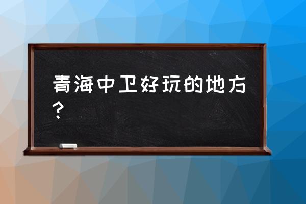 想问下什么好的中卫推荐 青海中卫好玩的地方？