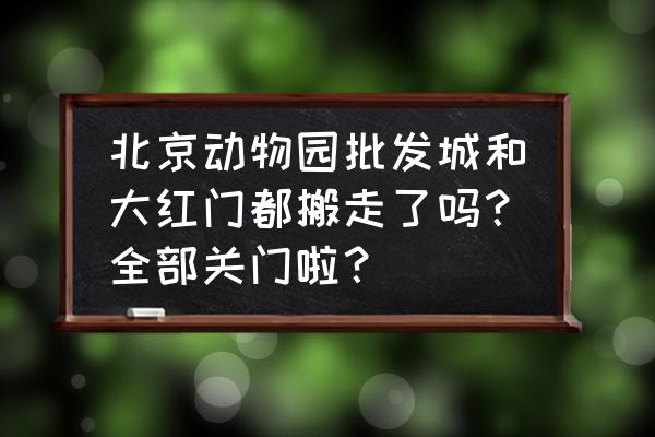 动物园批发市场搬哪里去了 北京动物园批发城和大红门都搬走了吗？全部关门啦？