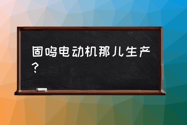 苏州有哪些电机加工厂 固呜电动机那儿生产？