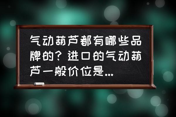 气动葫芦的气动原理图 气动葫芦都有哪些品牌的？进口的气动葫芦一般价位是什么情况？