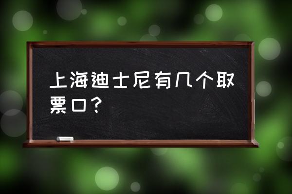 美团怎么看检票口在哪 上海迪士尼有几个取票口？