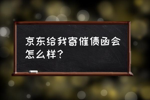 延期还款申请函的范文 京东给我寄催债函会怎么样？