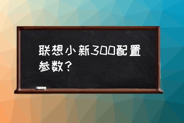 联想小新300电脑升级多少钱 联想小新300配置参数？