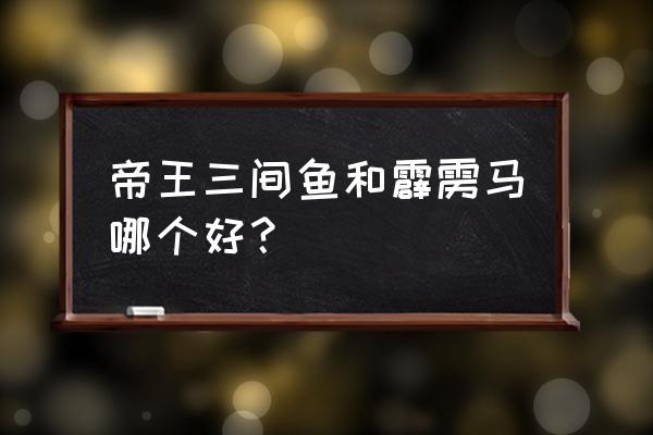 怎样才能让帝王三间鱼吃颗粒饲料 帝王三间鱼和霹雳马哪个好？