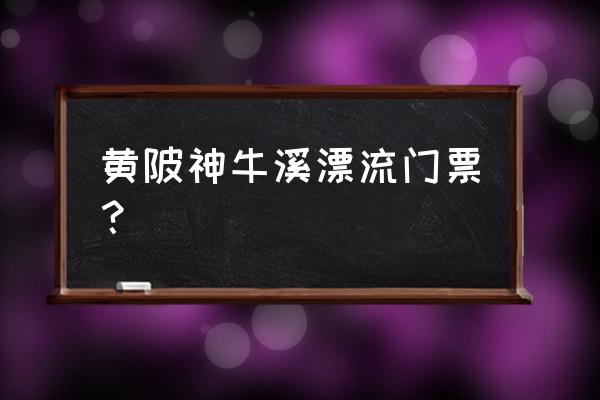 武汉周边漂流哪个位置最好玩 黄陂神牛溪漂流门票？