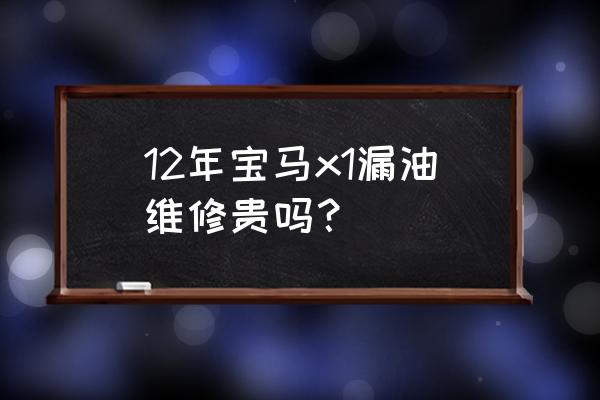 漏机油修理多少钱 12年宝马x1漏油维修贵吗？