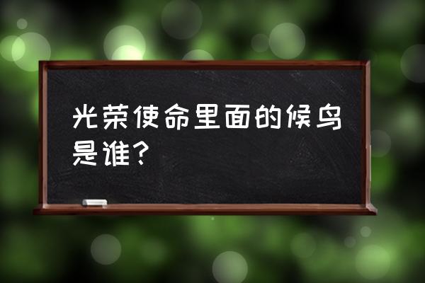 如何免费获得光荣使命激活码 光荣使命里面的候鸟是谁？